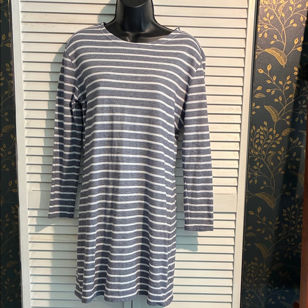 Sail to Sable Navy and White Striped Dress
